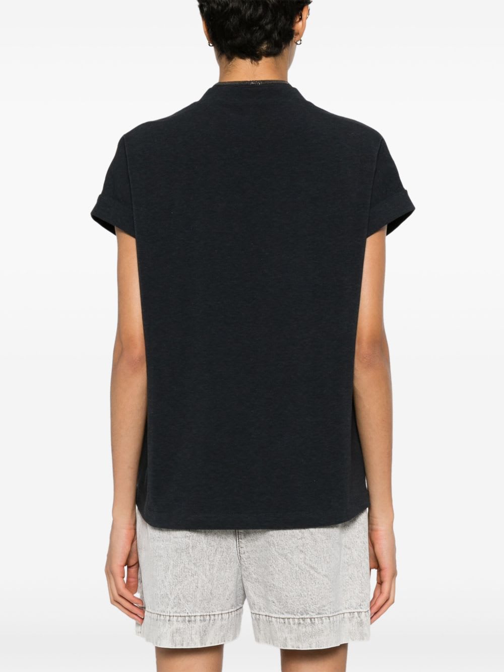 Brunello Cucinelli Scollo V M/c In Black