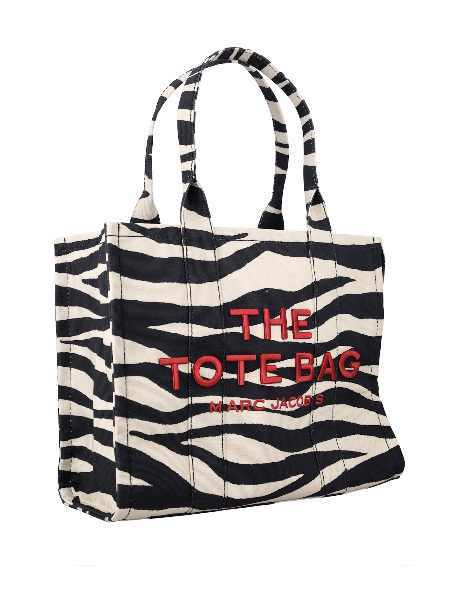 Shop Marc Jacobs The Zebra Canvas Large Tote Bag