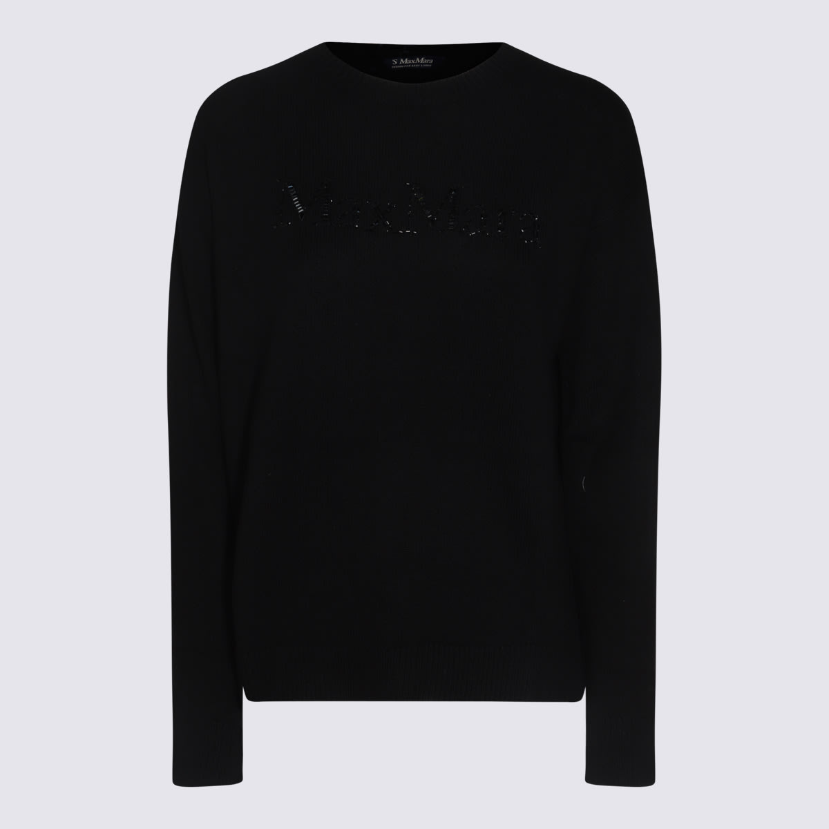 'S Max Mara Black Wool Kassel Knitwear