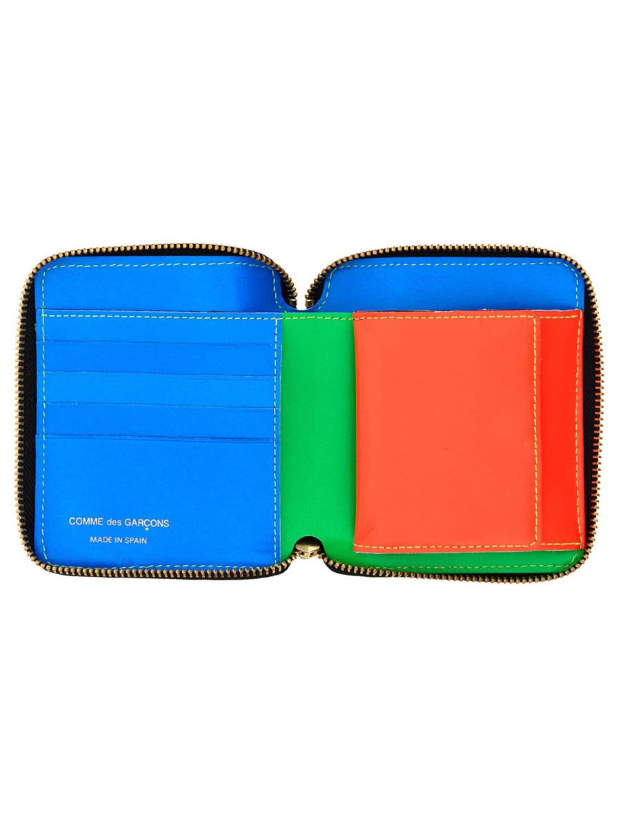 Shop Comme Des Garçons Super Fluo Wallet In Green