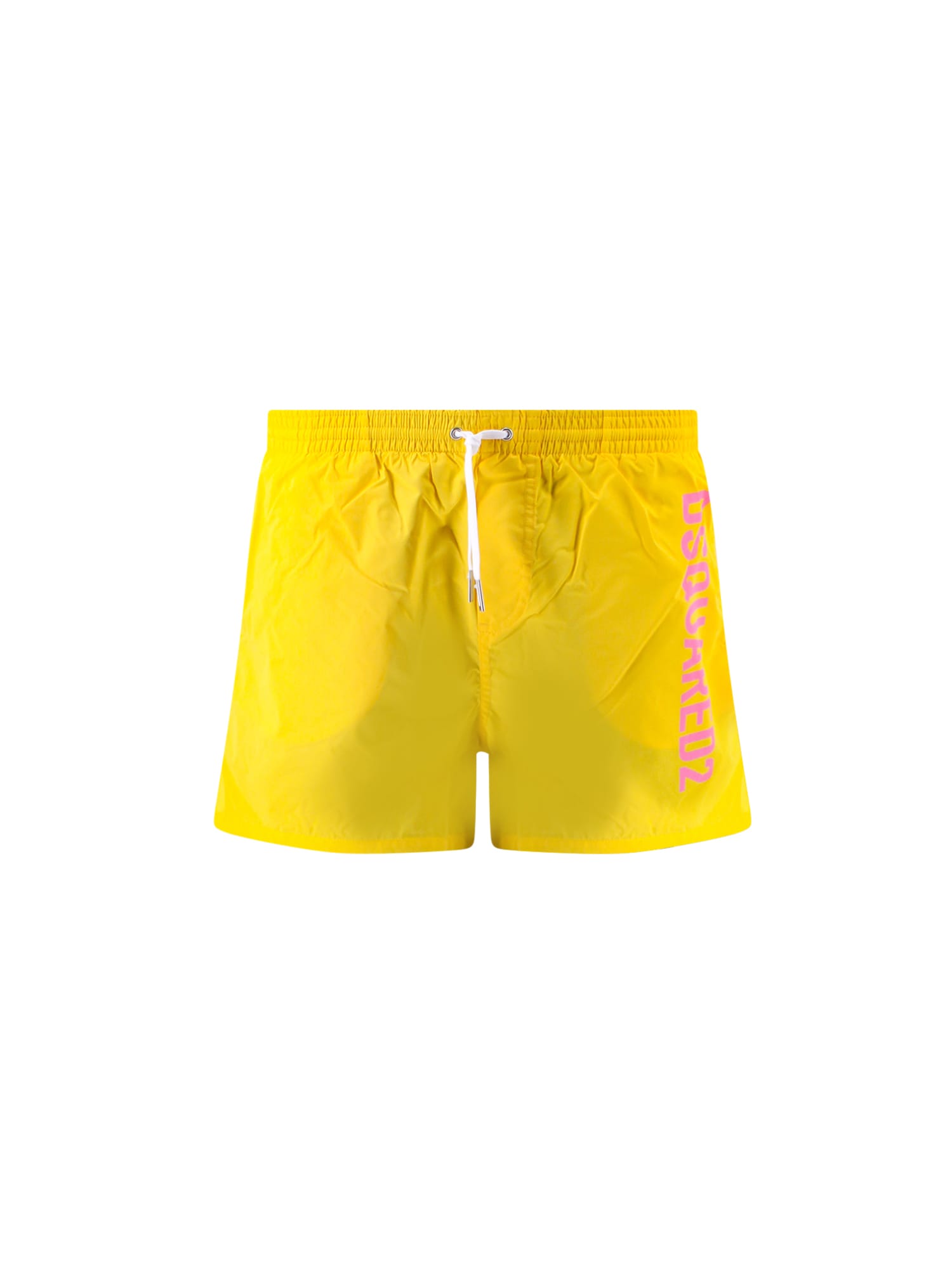 Shop Dsquared2 Swim Trunk In Yellow