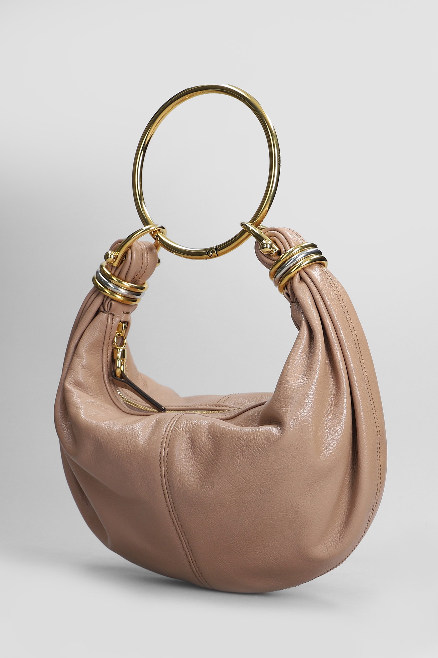 Shop Chloé Bracelet Bag Shoulder Bag In Powder Leather