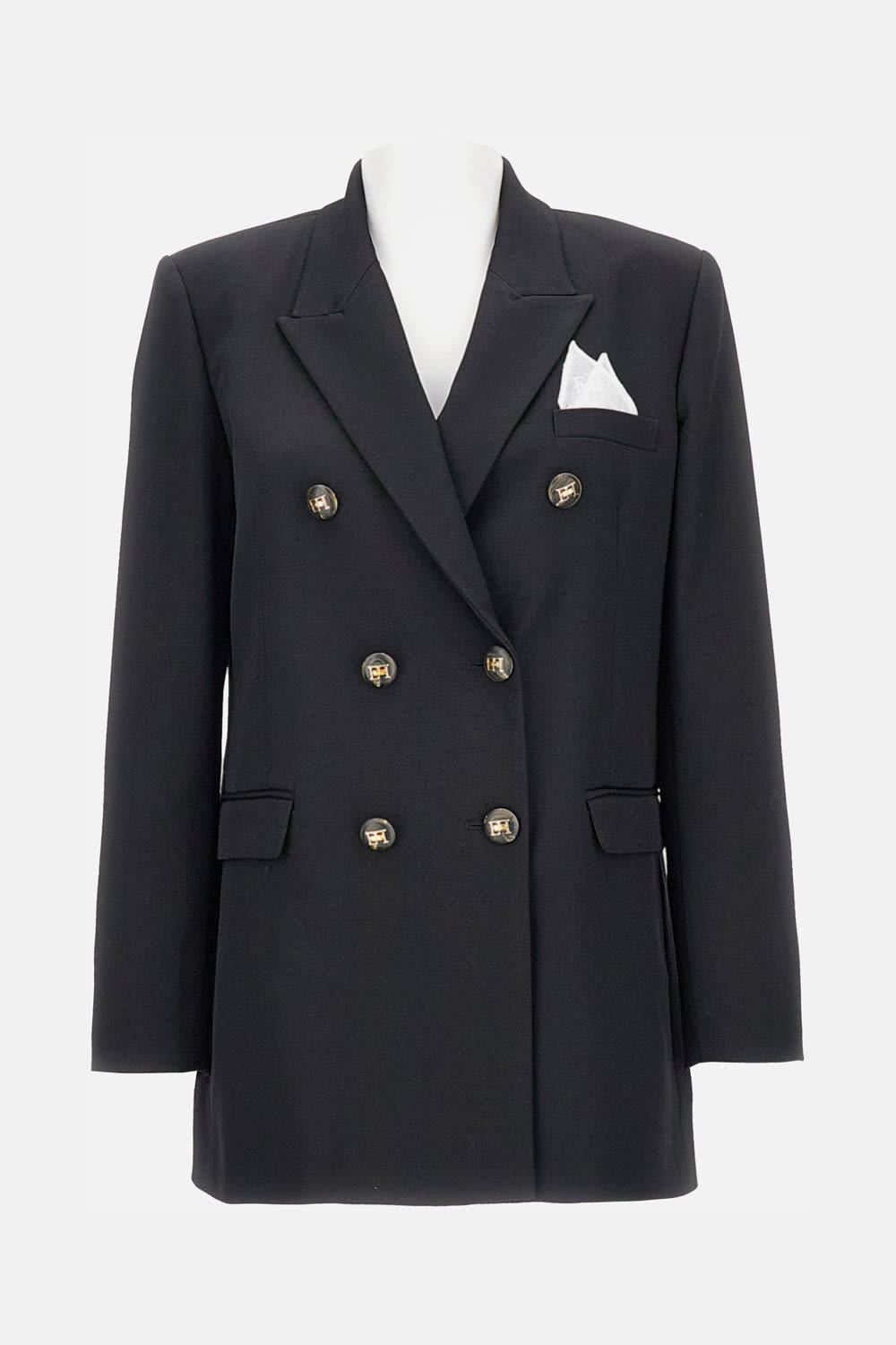 Elisabetta Franchi Cotton Gabardine Blazer With Breast Pocket Clothing In Black