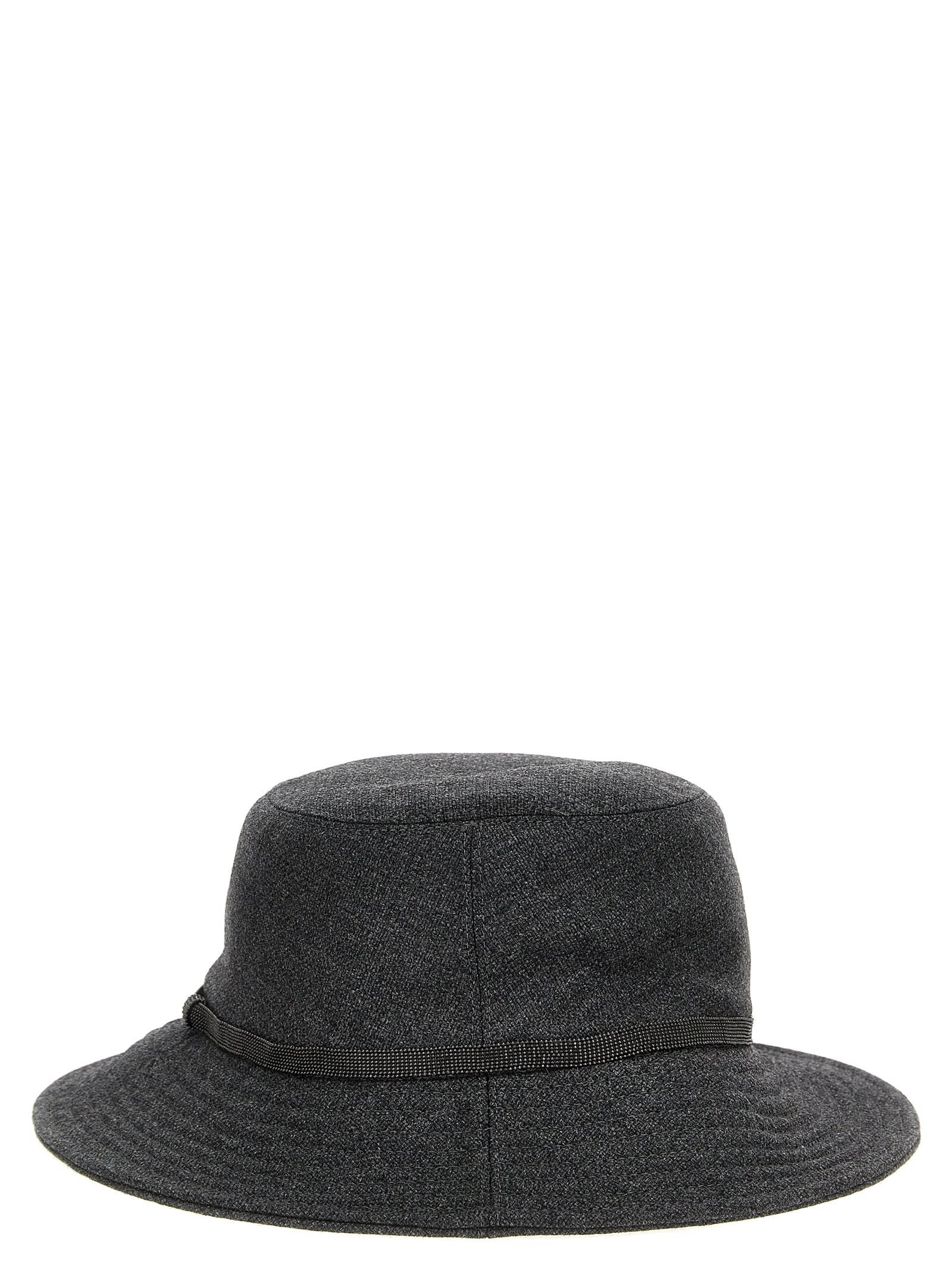 Shop Brunello Cucinelli Monile Hat In Gray