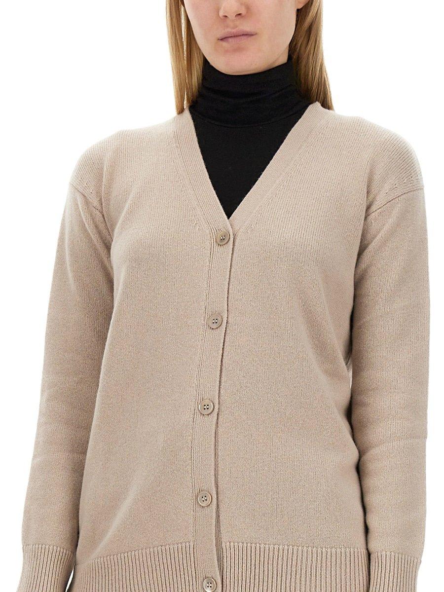 Shop 's Max Mara Vneck Longsleeved Cardigan In Beige