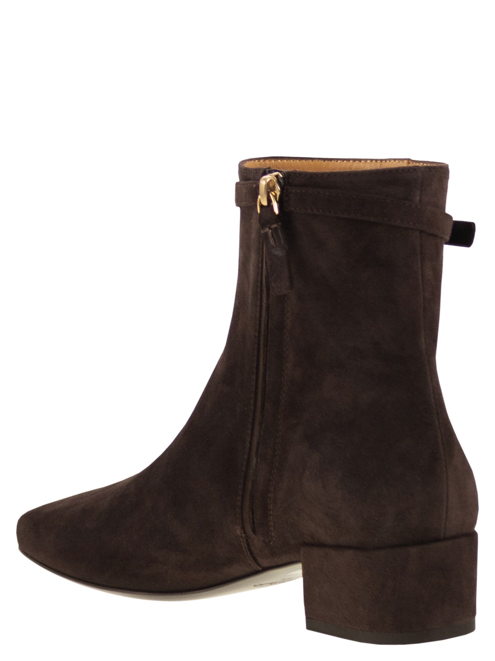 Tod's Suede Ankle Boots In Brown