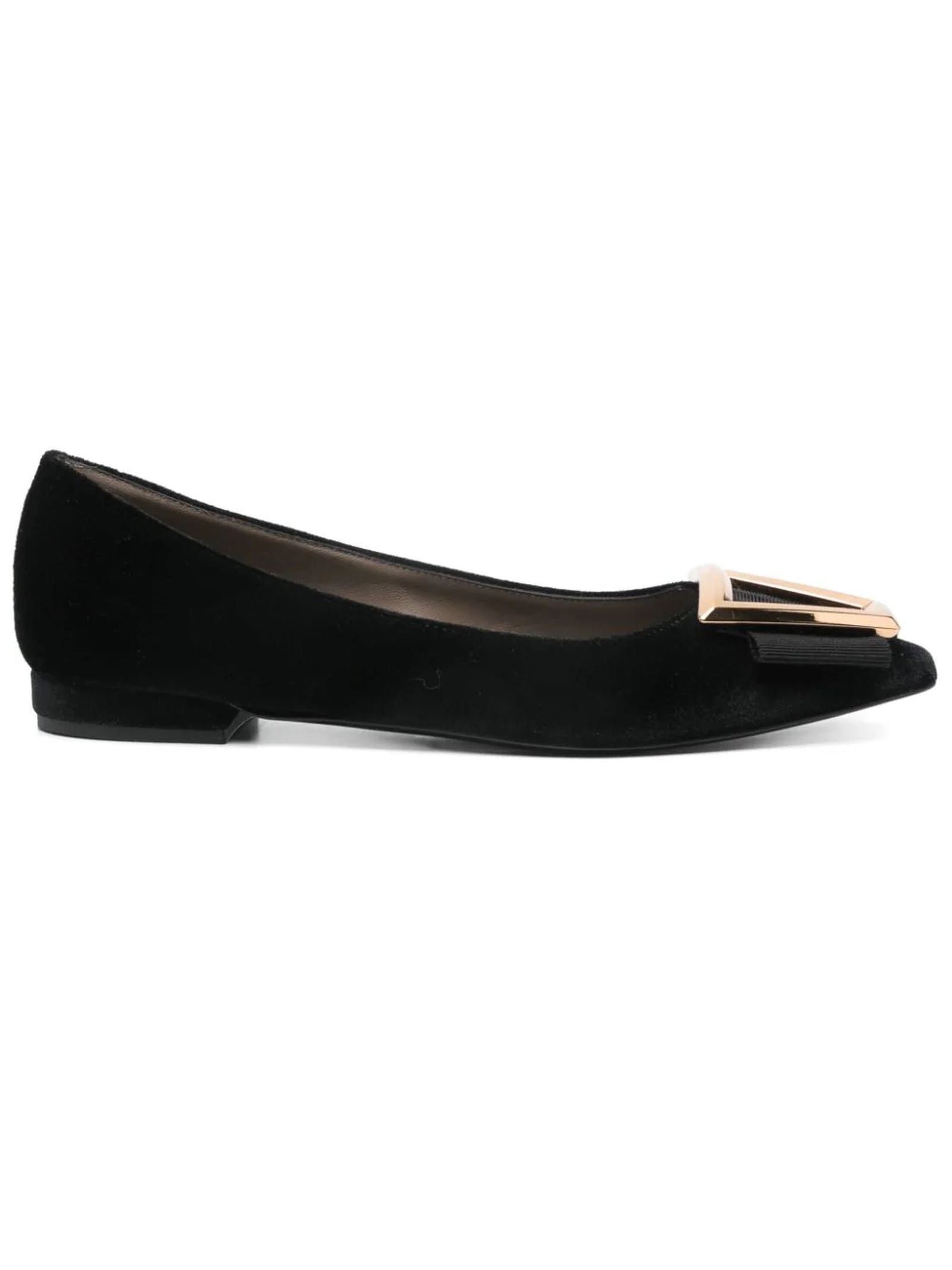 Shop Roberto Festa Black Velvet Kenda Ballet Flats