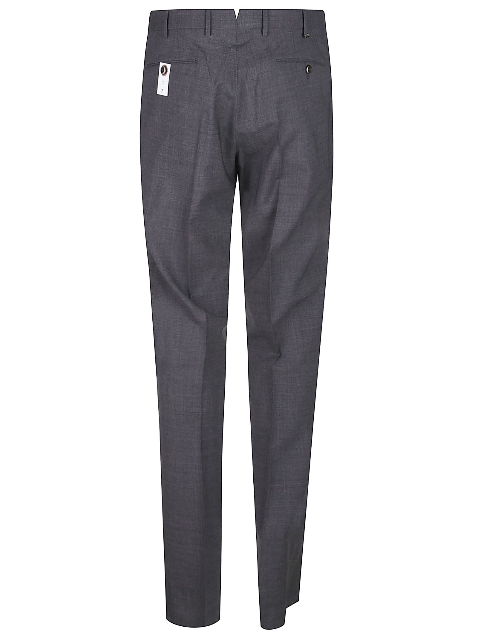 Pt Torino Pressed-crease Trousers In Gray