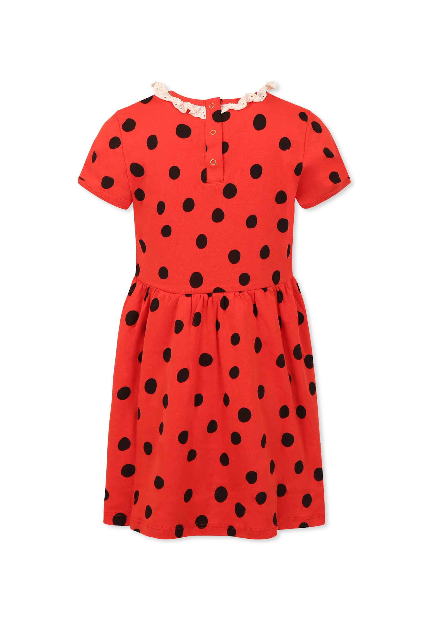 Mini Rodini Polka Dot Dress In Red