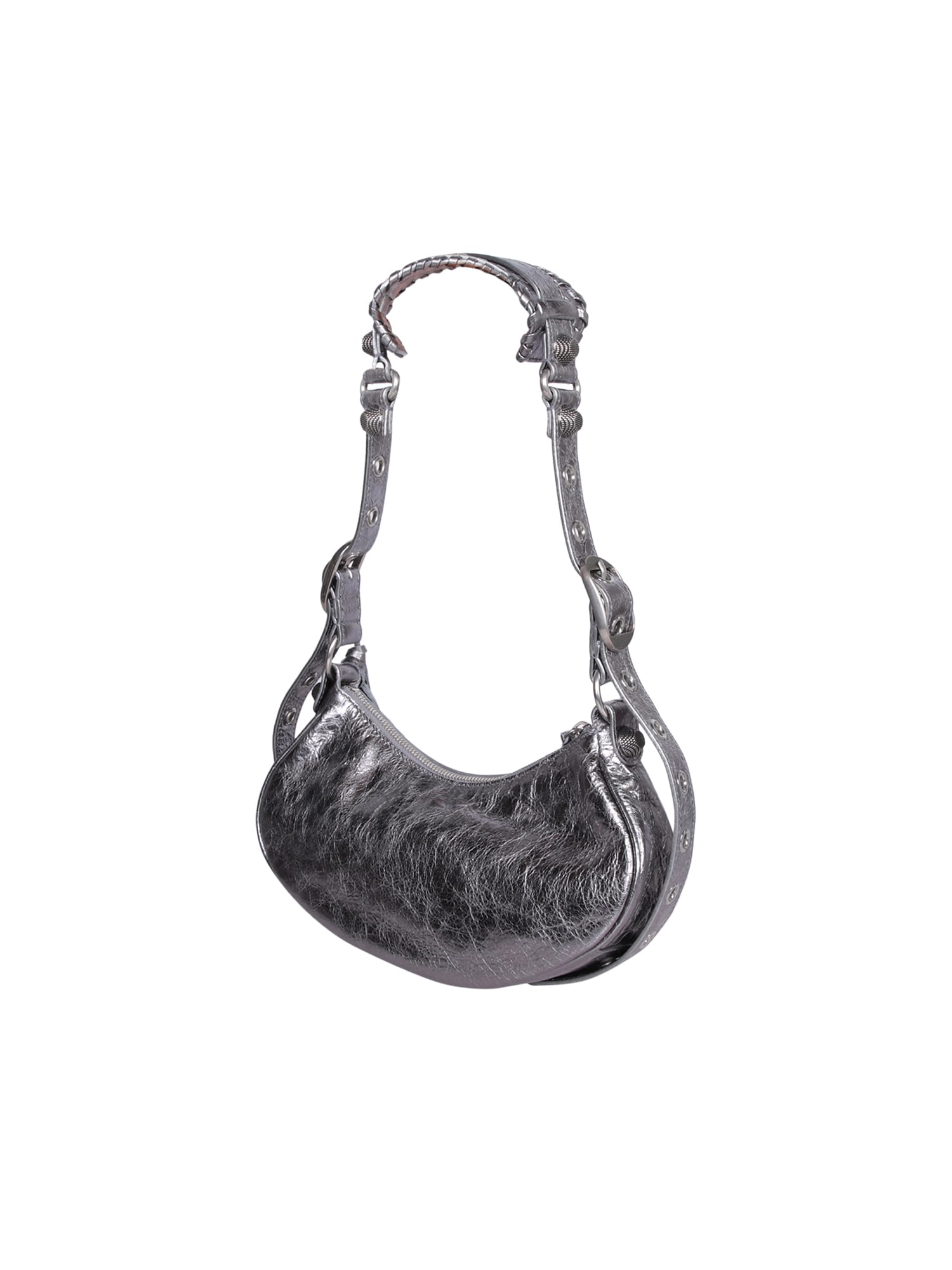 Shop Balenciaga Le Cagole Xs Silver Bag In Metallic