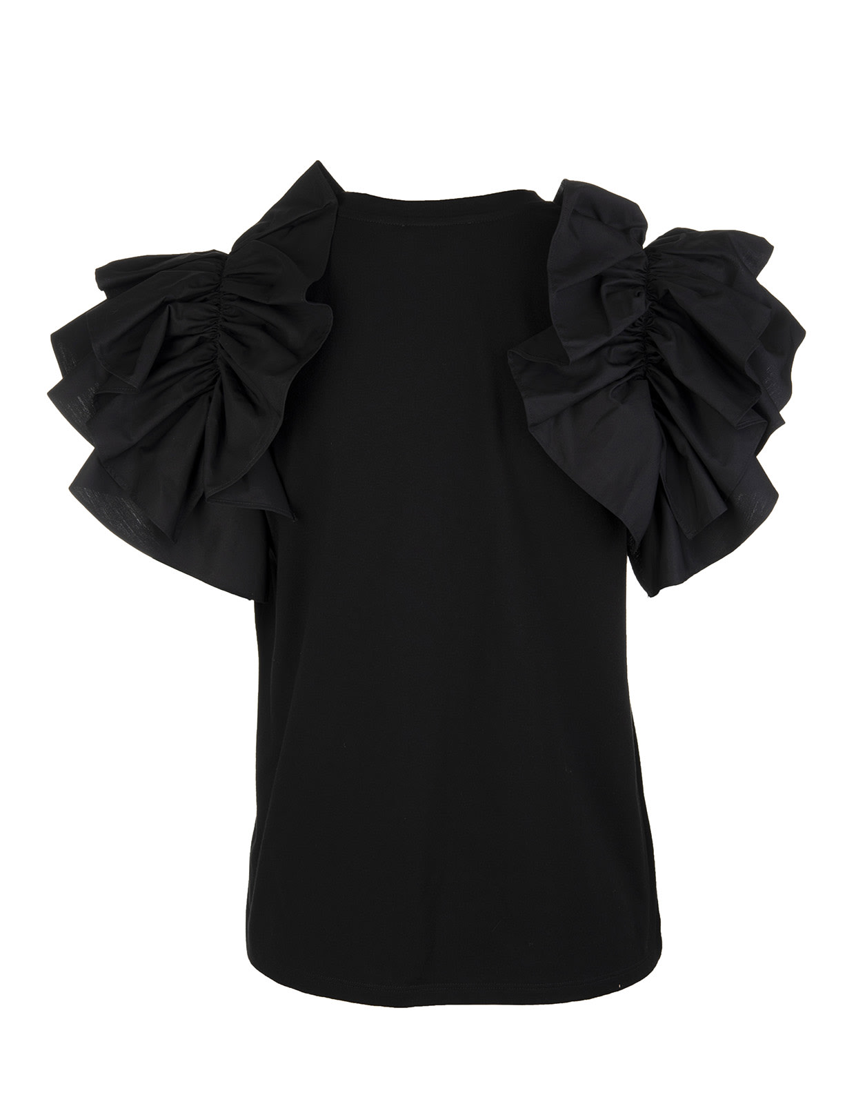 Alexander McQueen Black T-shirt With Bow Sleeves