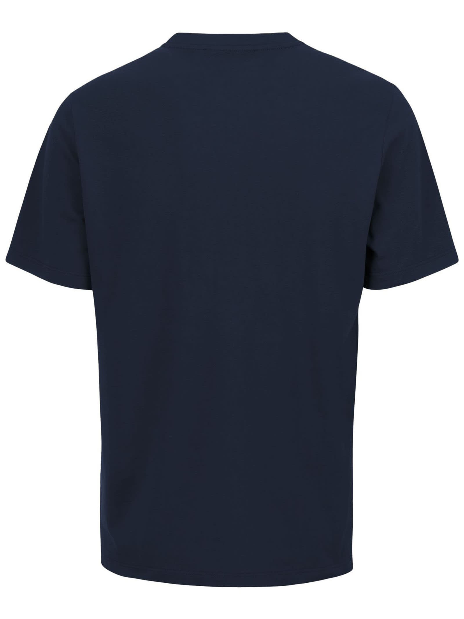 Shop Kangra Blue Cotton T-shirt