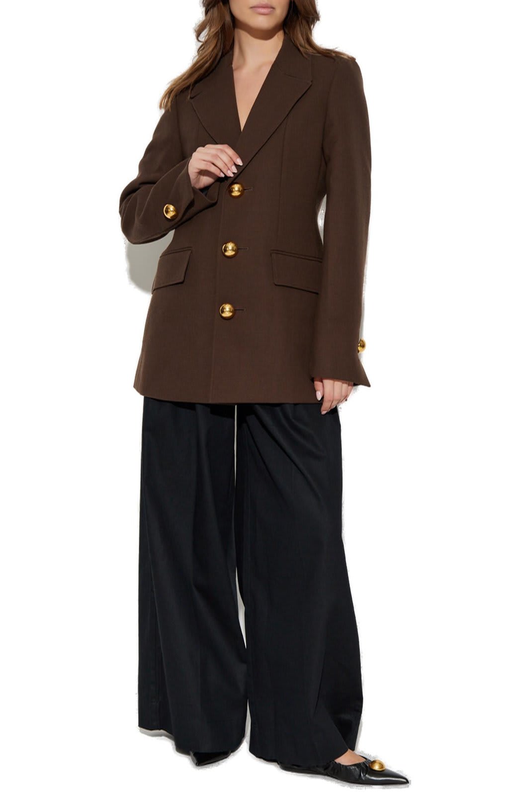 Ami Alexandre Mattiussi Single-breasted Tailored Blazer In Brown