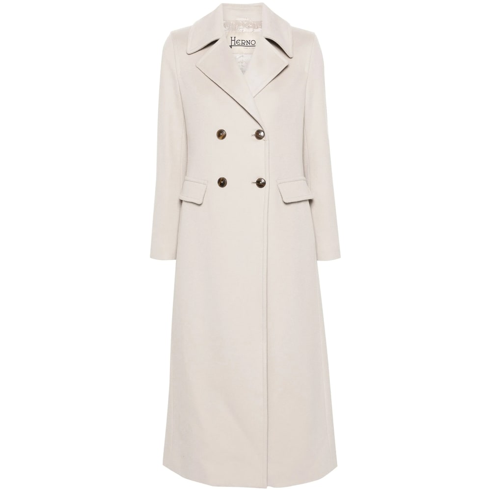 Herno Coat In Neutral