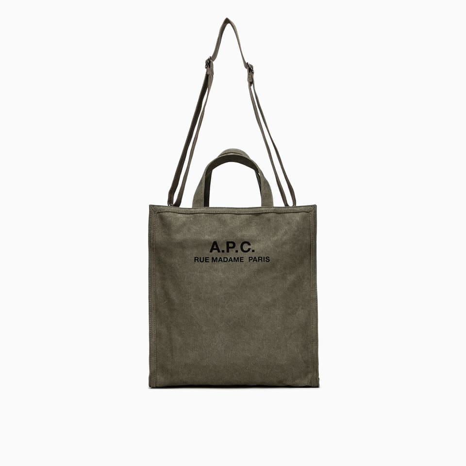 Apc A.p.c. Cabas Recuperations Shopper Bag Codbm-h61318 In Kaki