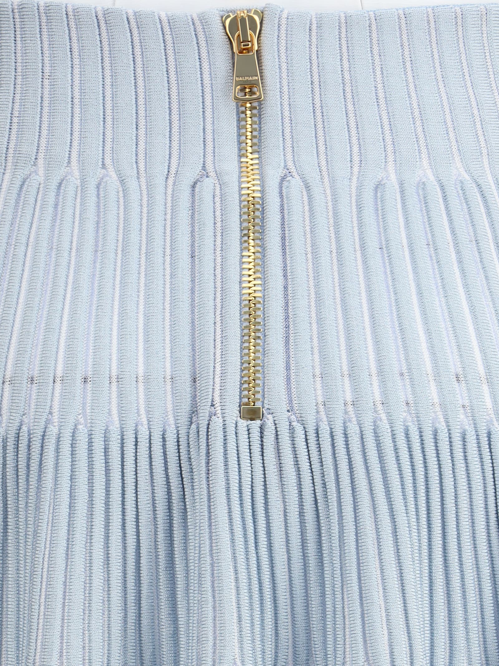Balmain Textured Knit Flared Skirt