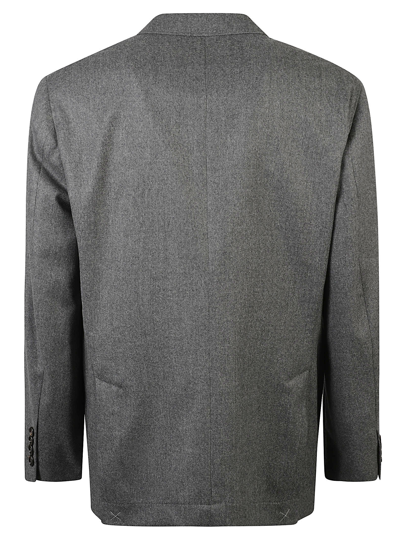 Shop Brunello Cucinelli Single-breasted Blazer In Grey