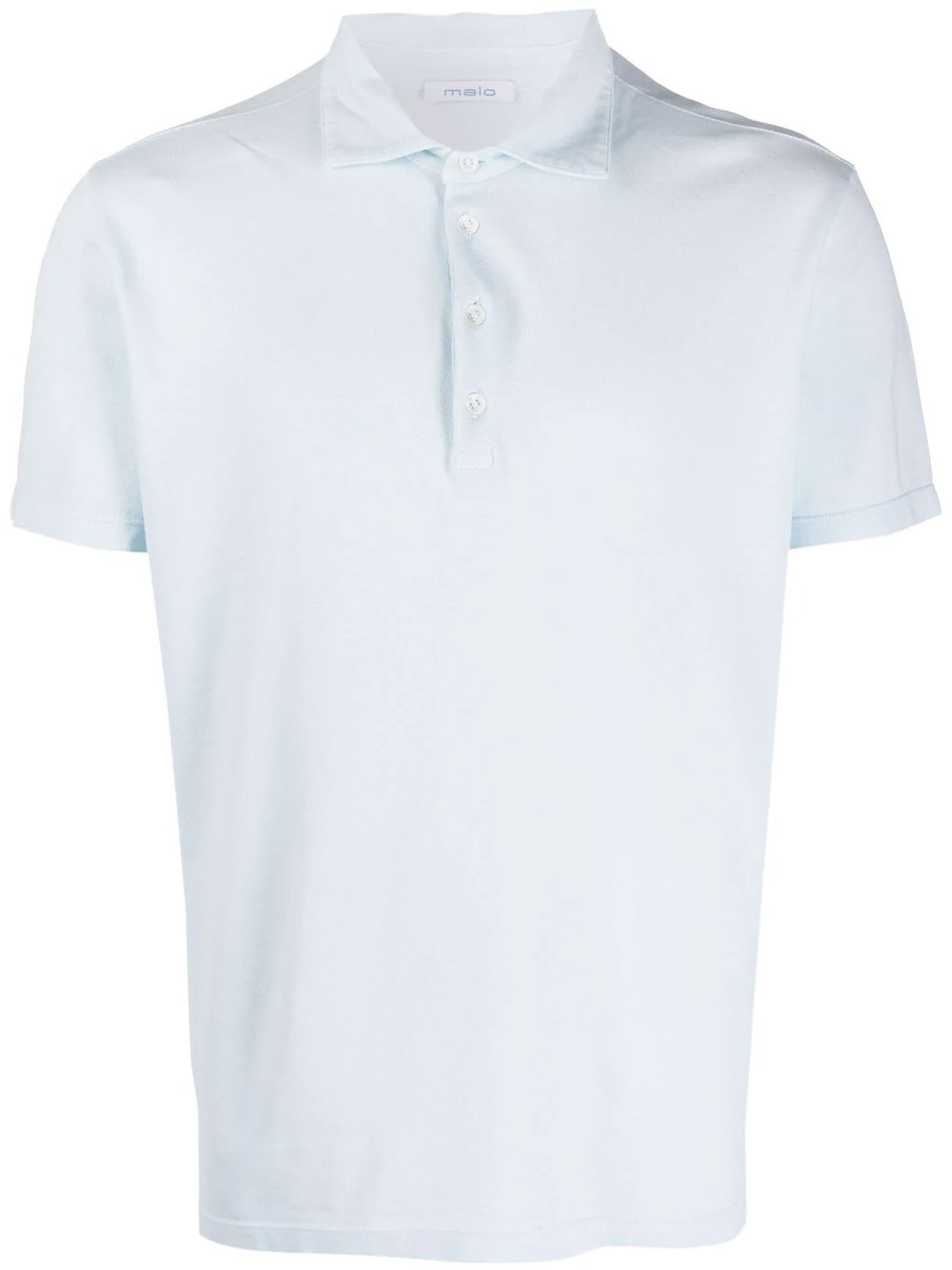 Malo Light Blue Cotton Polo Shirt