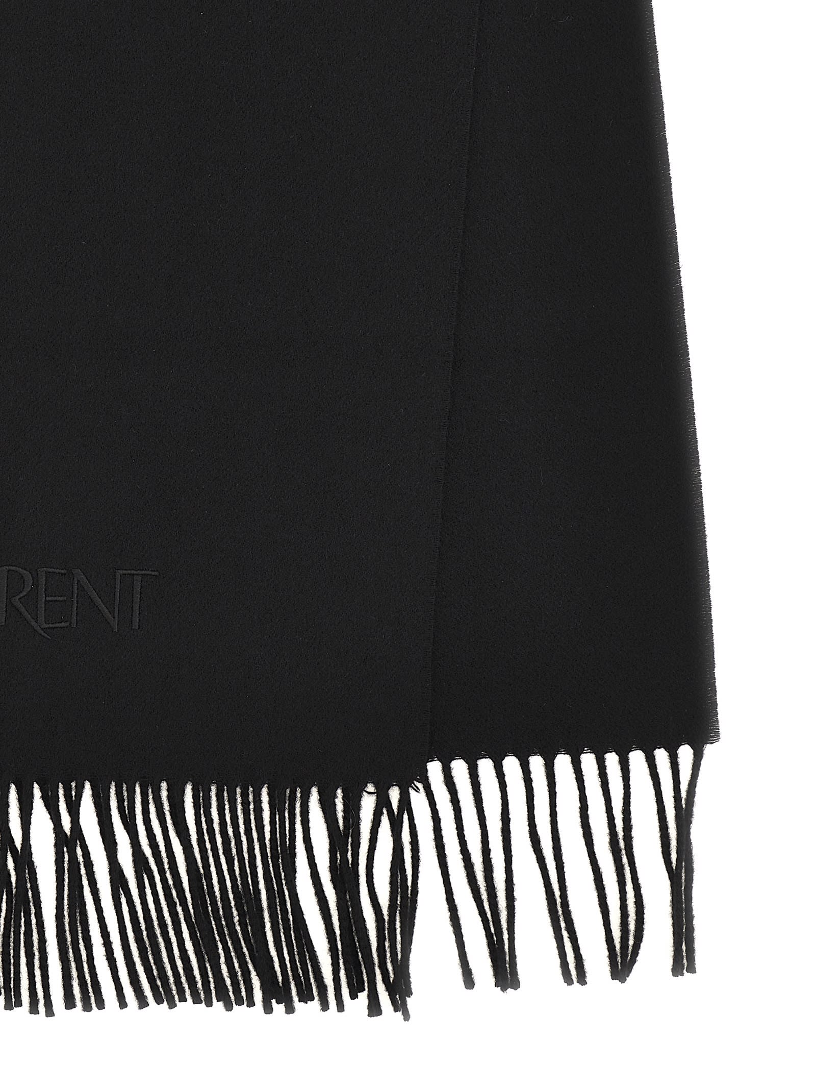 Shop Saint Laurent Scarf In Black