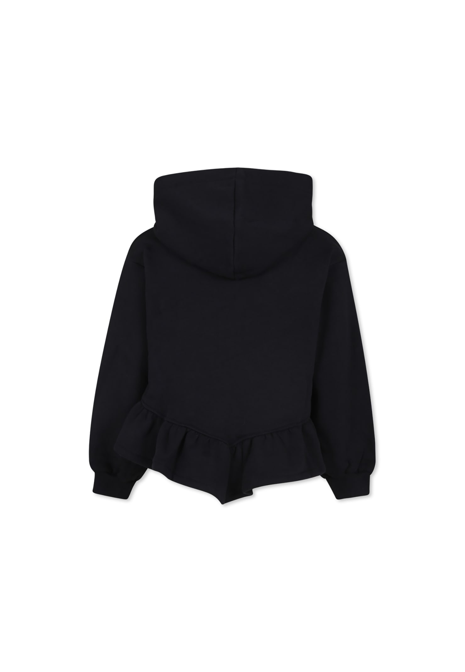 Shop Msgm Black Sweatshirt For Girl With Logo