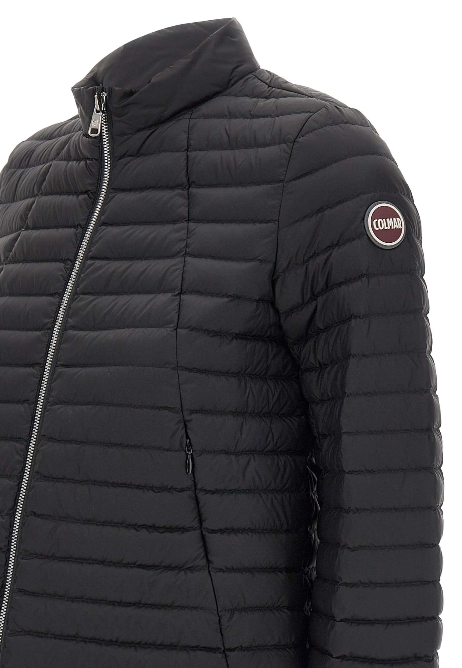 Shop Colmar Stand-up Collar Quilted Padded Jacket In Black