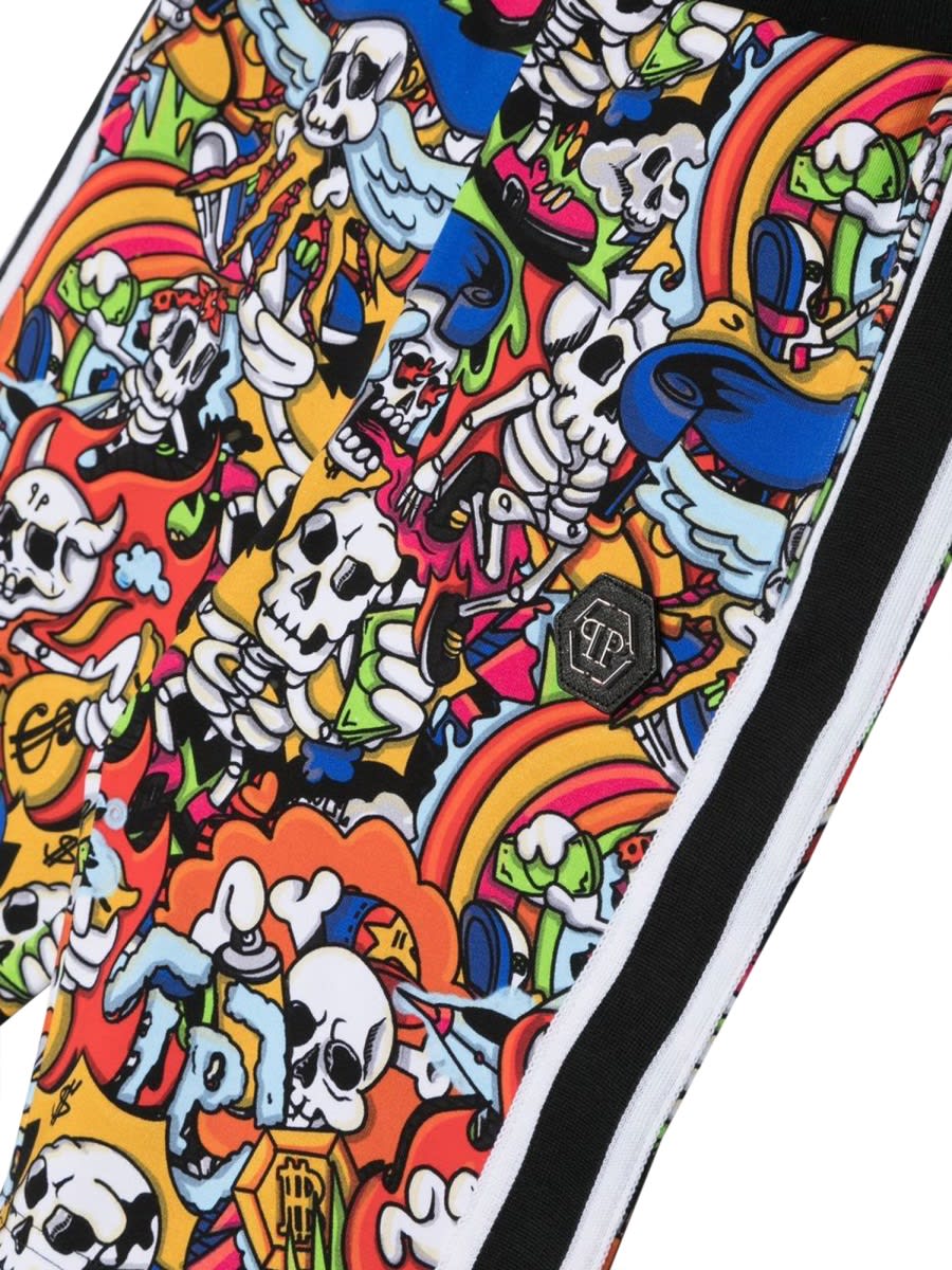 Philipp Plein Bermuda Skulls Dollars In Multicolour