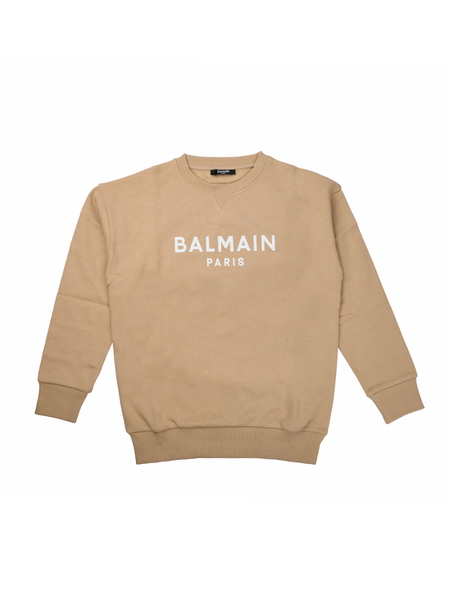 Hazelnut Sweatshirt With Balmain Logo