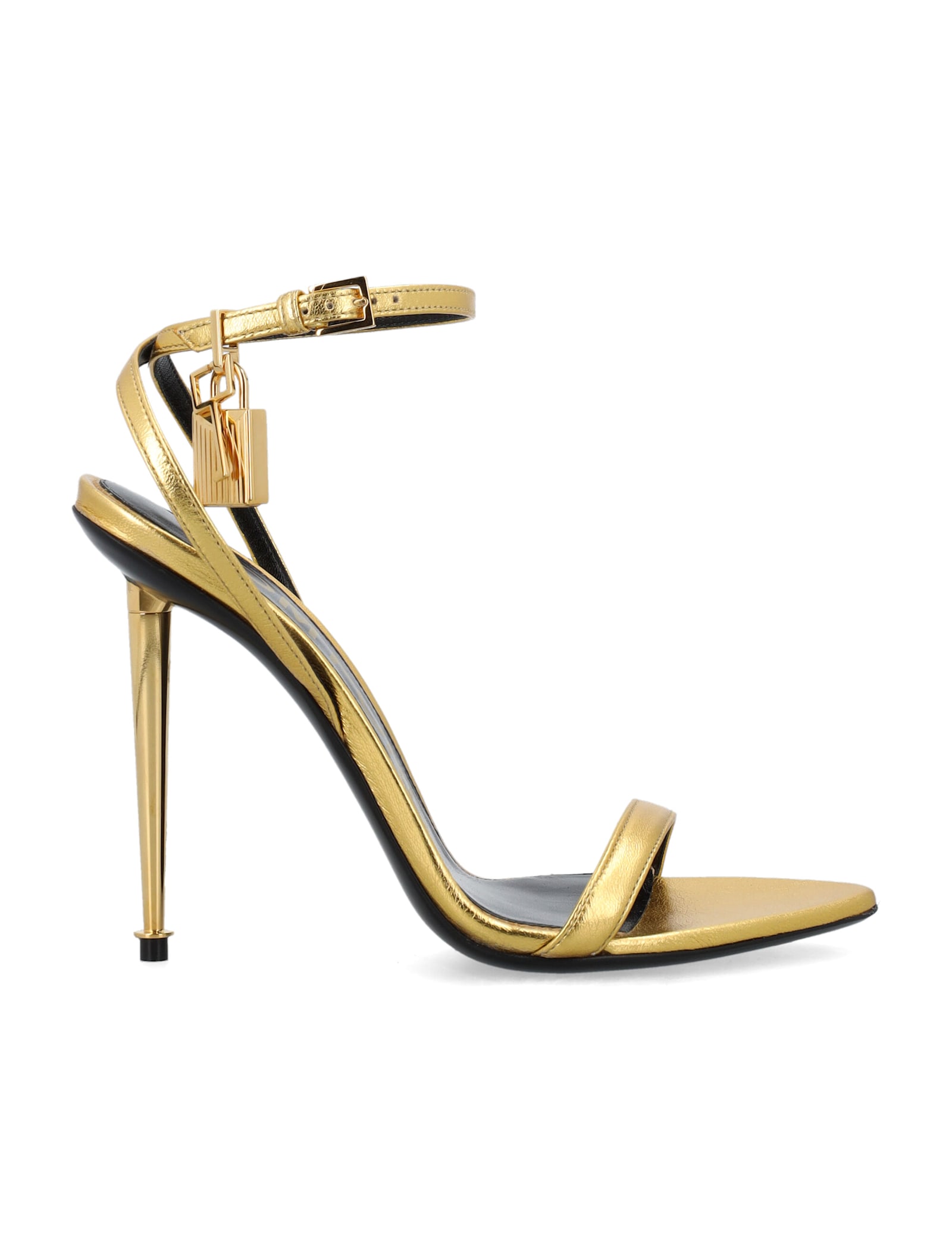 Padlock Metallic Sandals