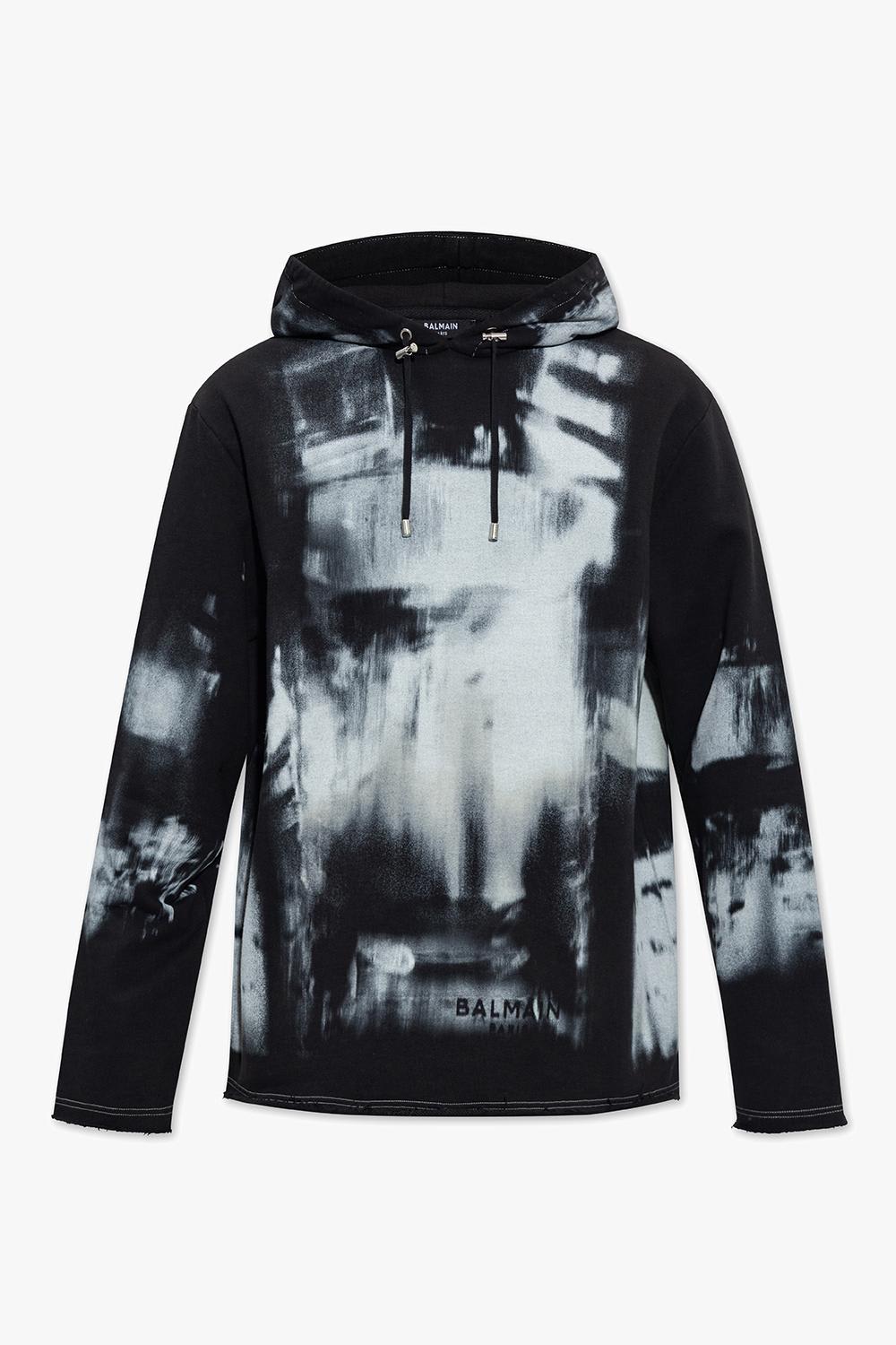 BALMAIN COTTON HOODIE WITH LOGO