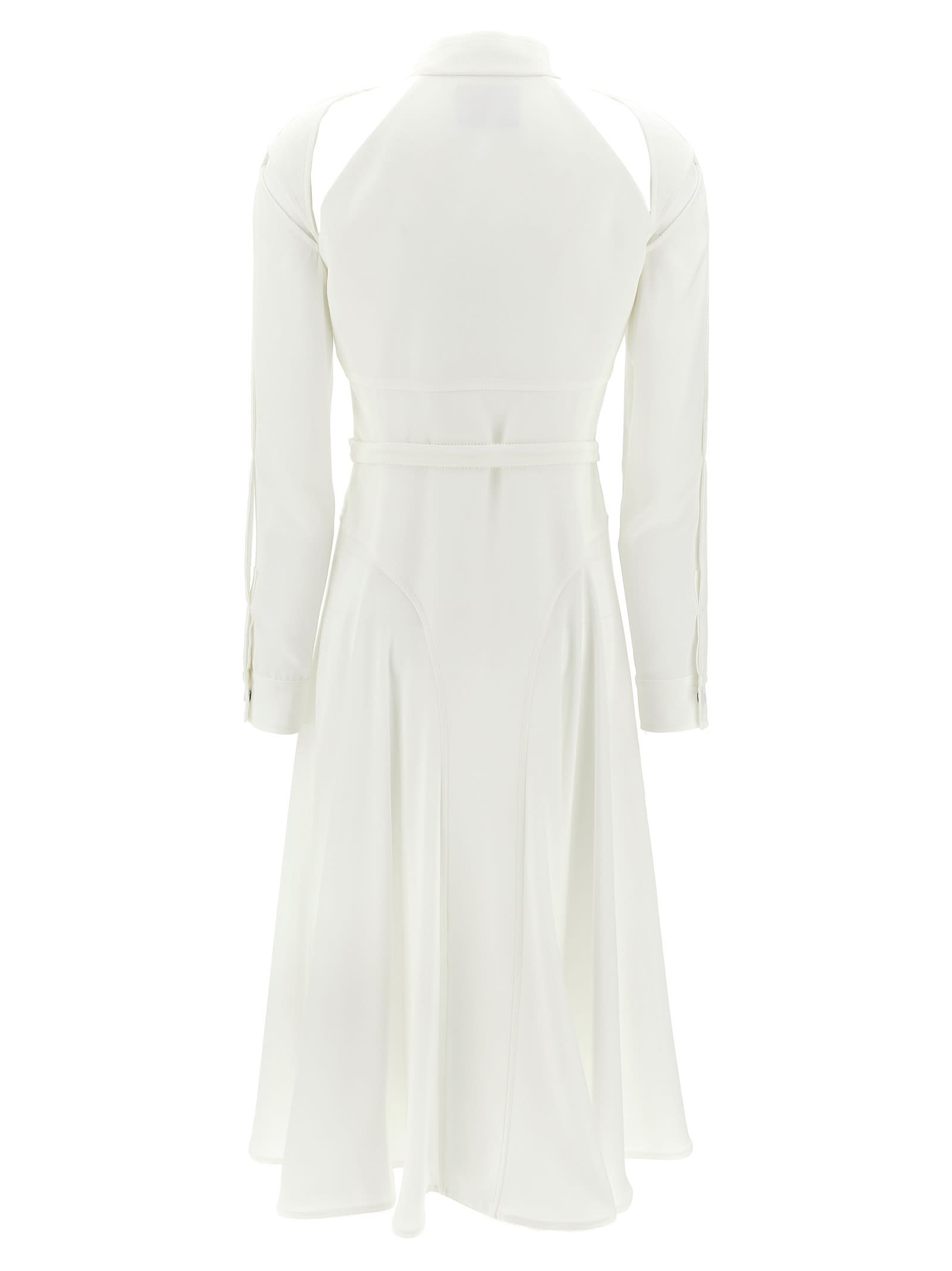 Shop Giovanni Bedin Cut-out Chemisier Dress In White