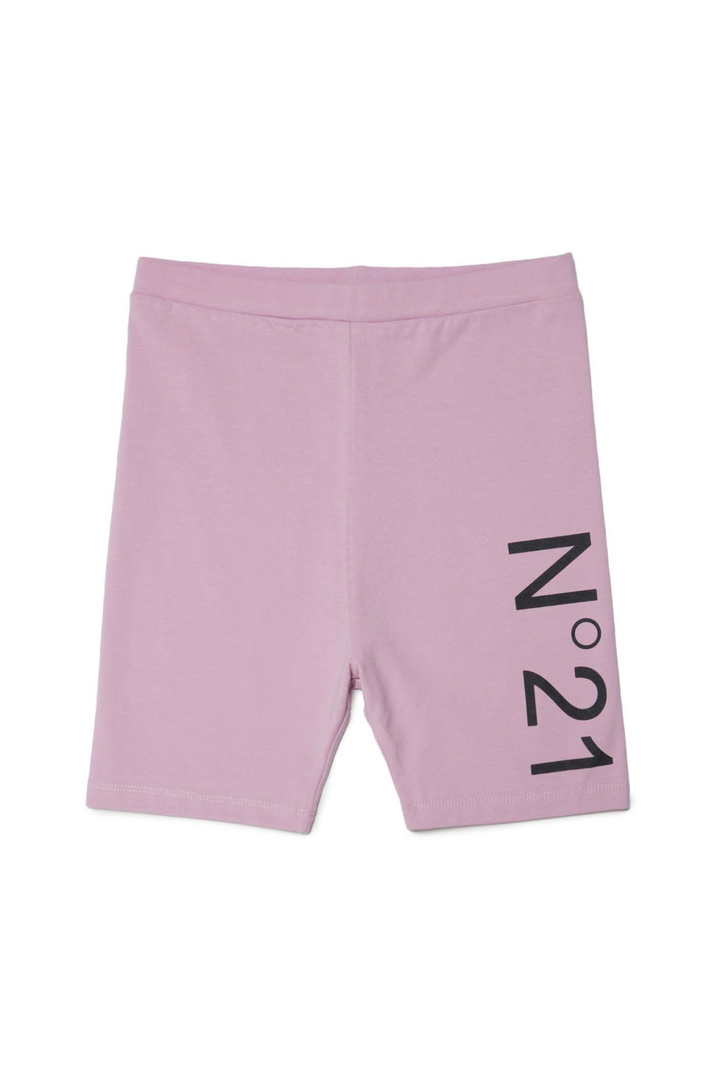 N°21 N21P129F SHORTS N°21 PINK STRETCH JERSEY SHORTS CYCLING MODEL WITH LOGO