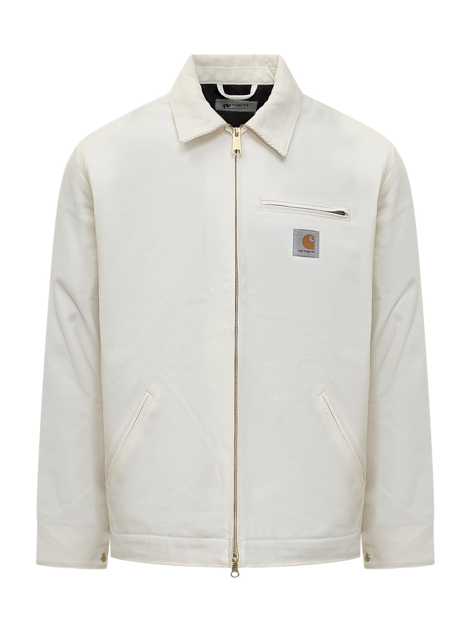 Carhartt Jacket With Logo In Neutral