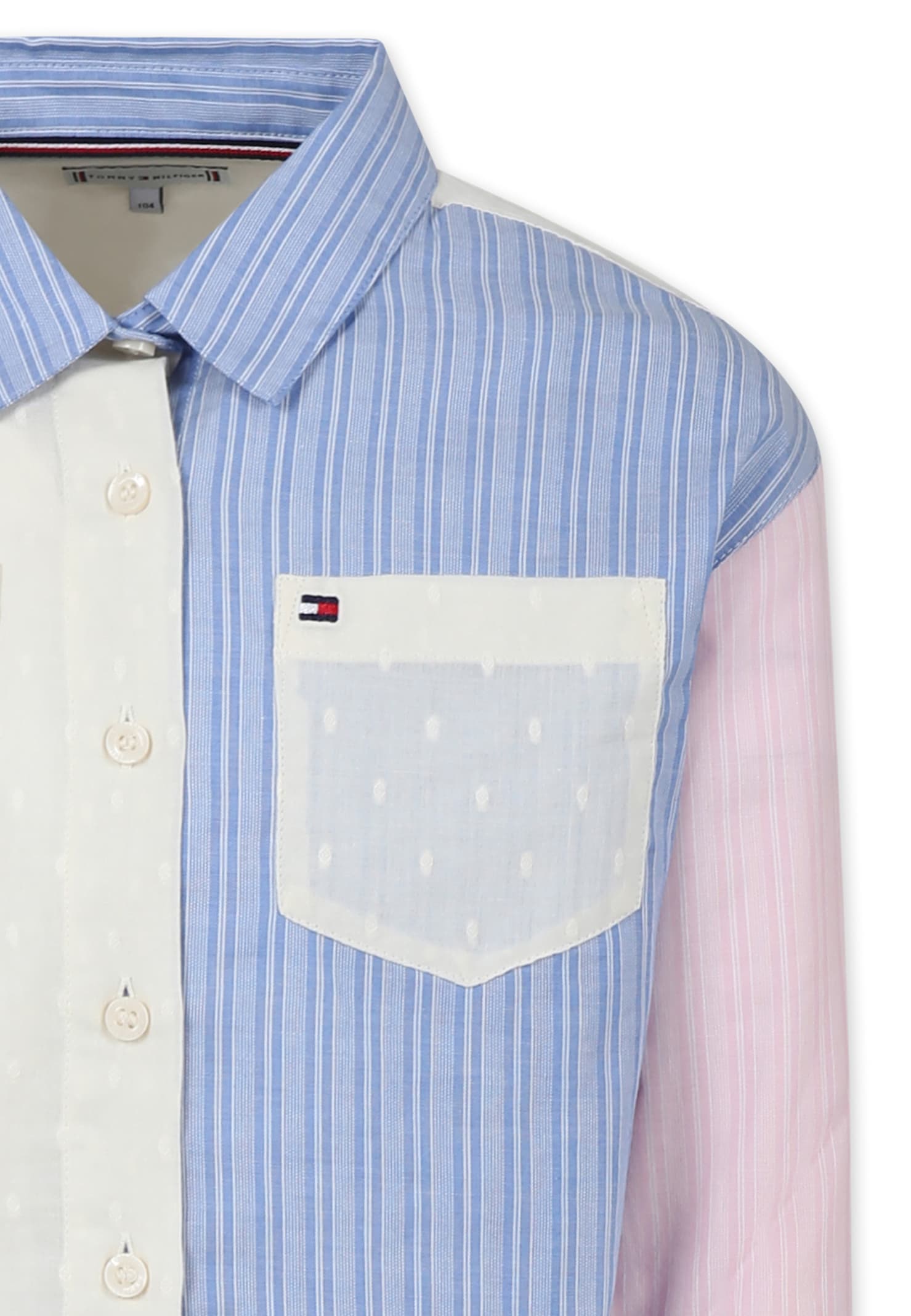 Tommy Hilfiger Multicolor Shirt For Girl With Flag In Multicolor