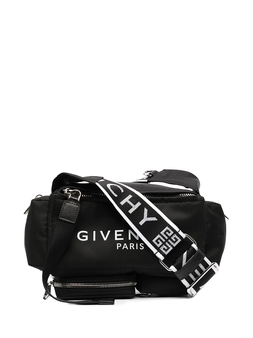 GIVENCHY BLACK LOGO-BOX SHOULDER BAG,11940445