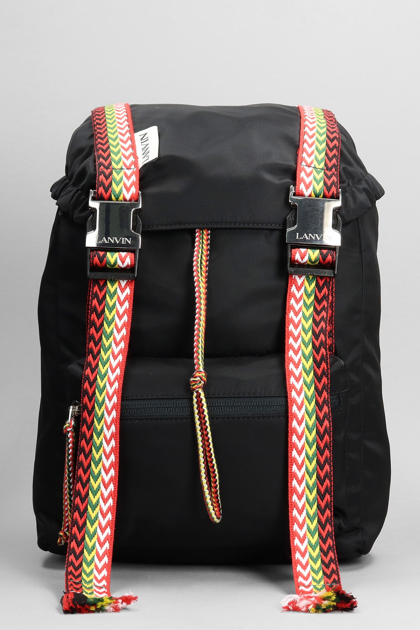 Lanvin Backpack Nano Curb Backpack In Black Nylon