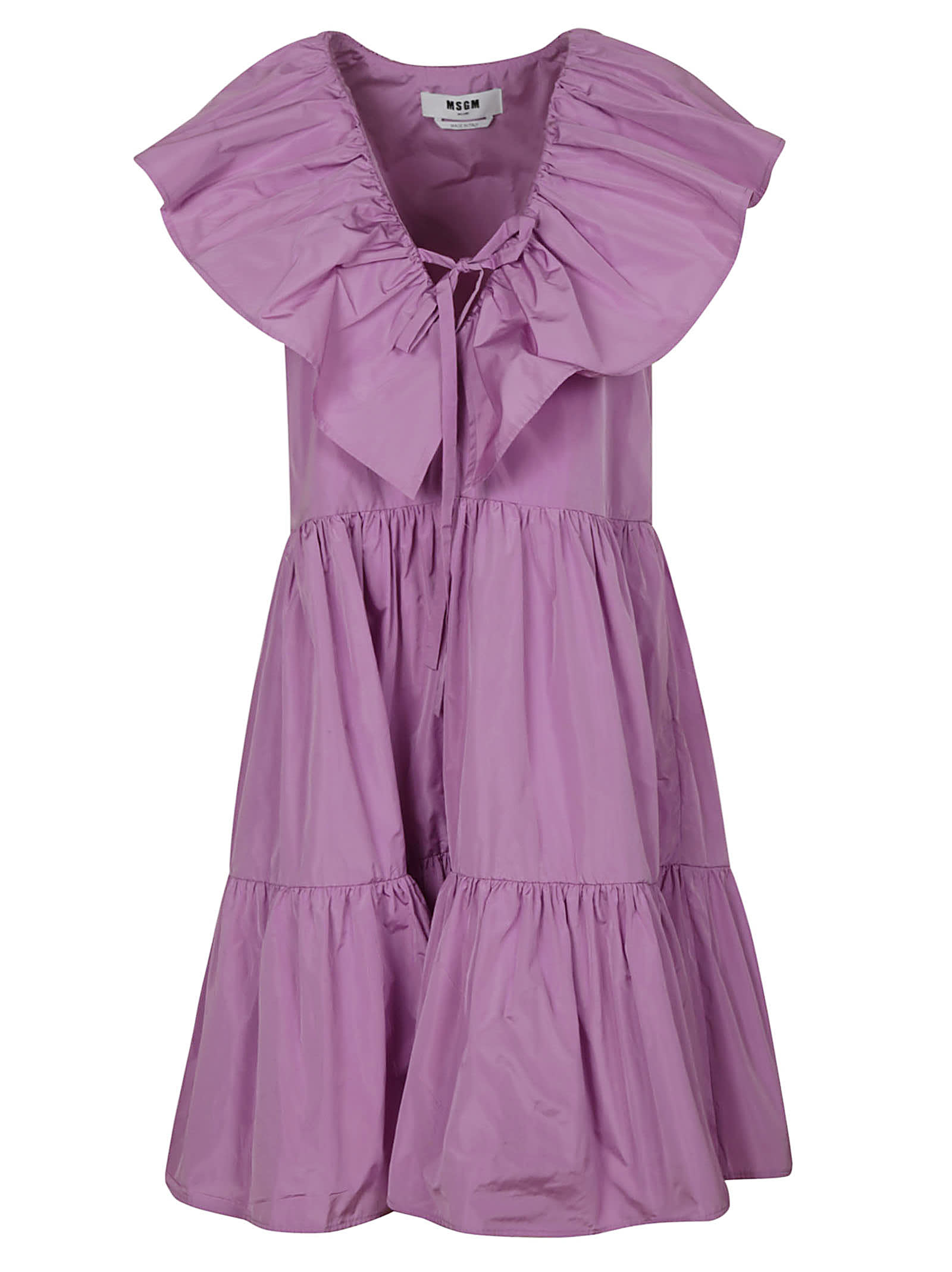 Photo of  MSGM Layered V-neck Dress- shop MSGM Dresses online sales