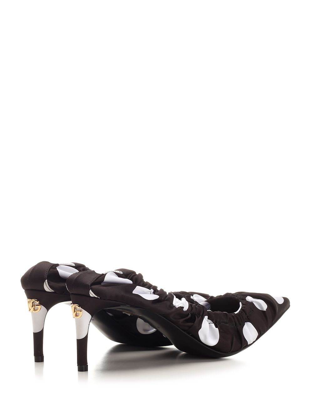 Shop Dolce & Gabbana Polka Dots Pumps In Black