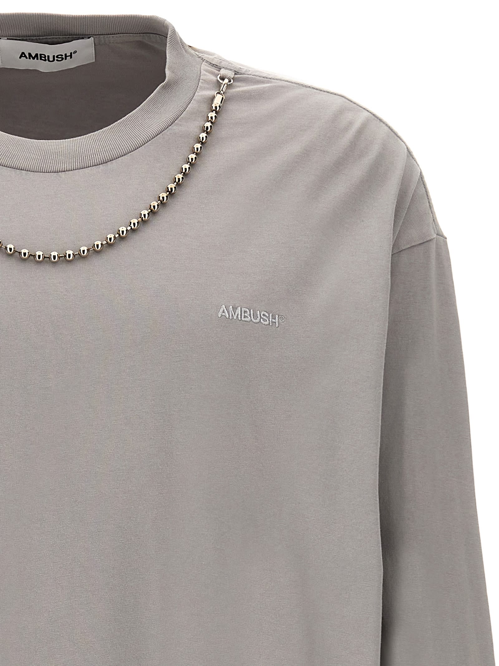 Shop Ambush Ballchain T-shirt In Gray
