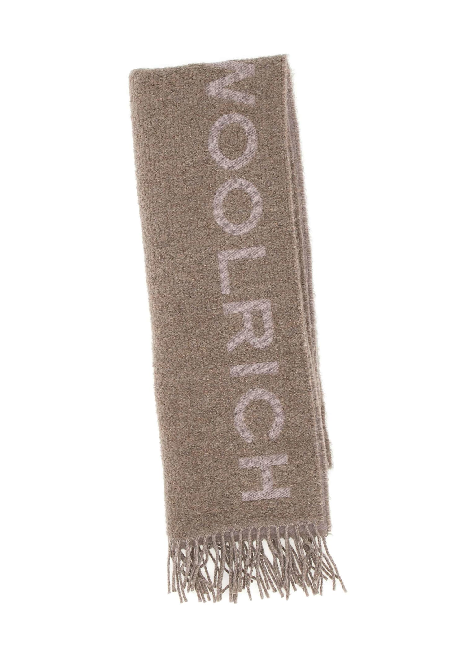 Woolrich Wool And Alpaca Scarf In Beige