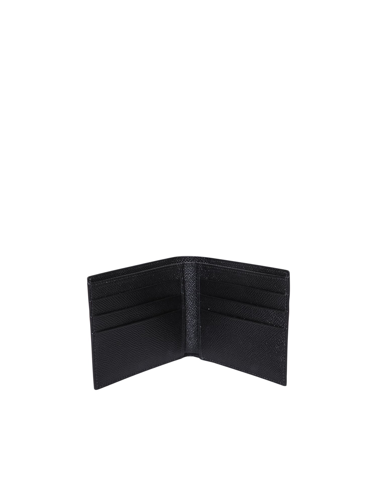 Shop Dolce & Gabbana Bi-fold Leather Wallet In Black