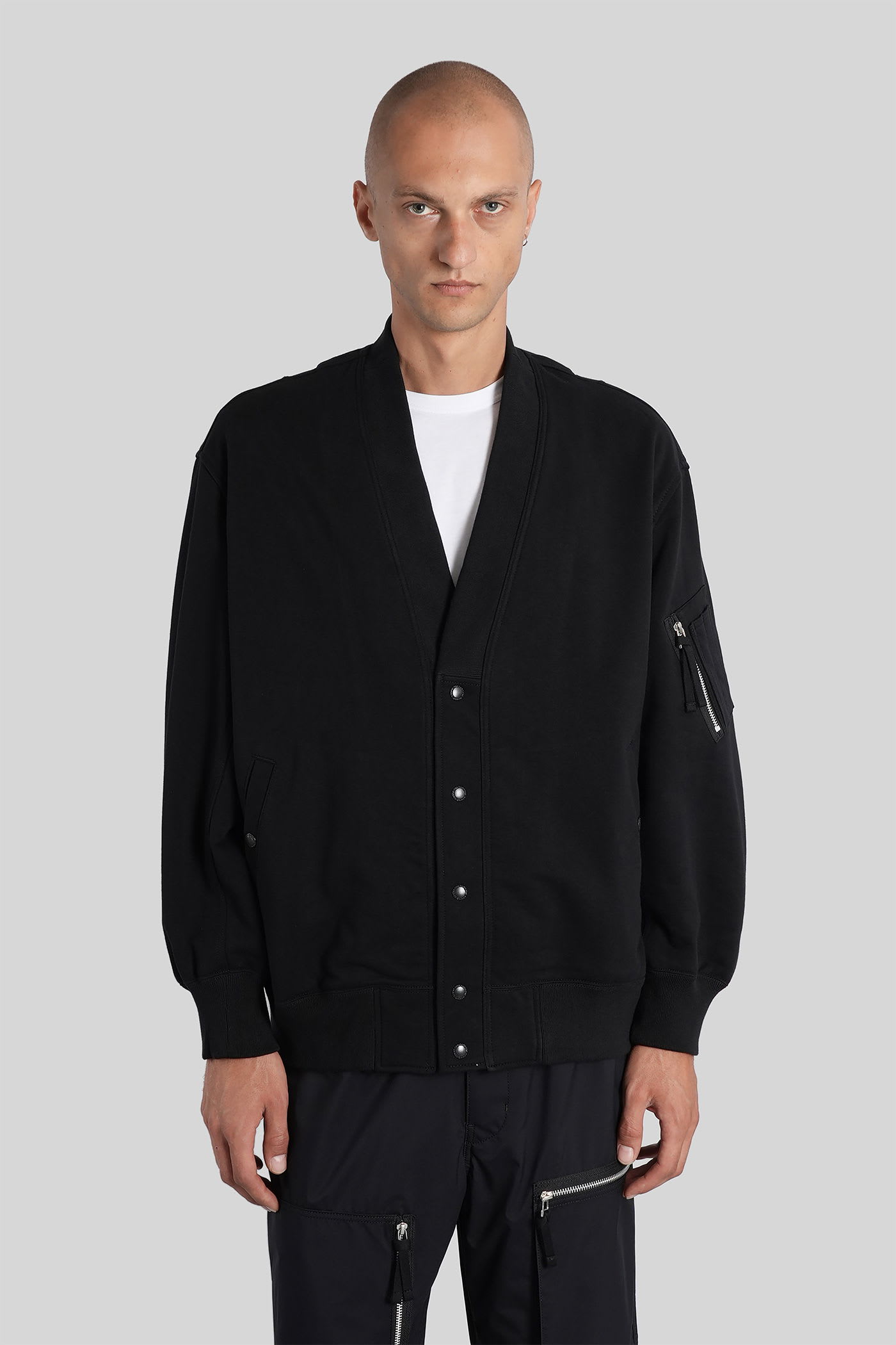Comme Des Garçons Homme Deux Button-fastening Pocket Cardigan In Black