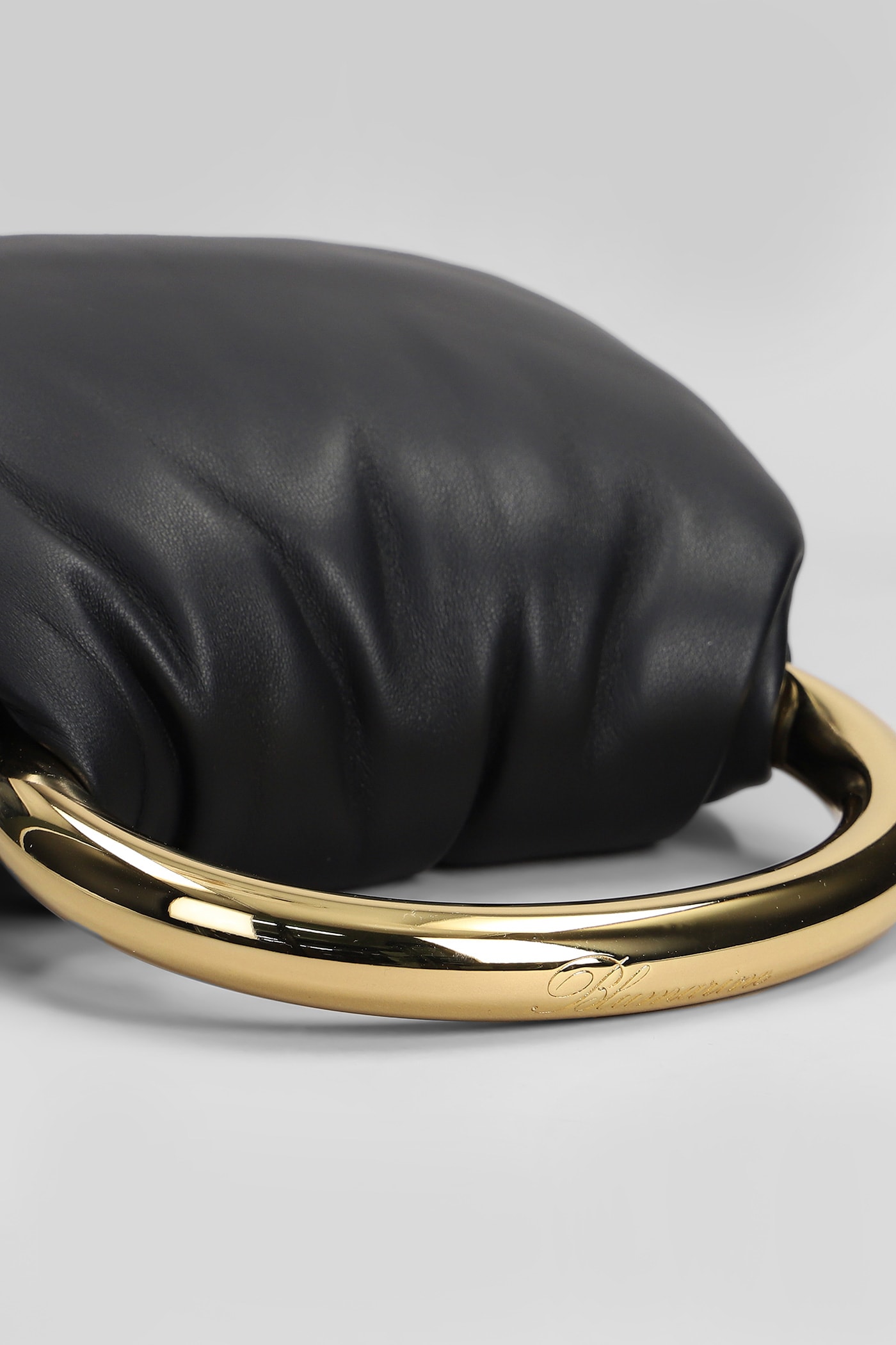 Blumarine Shoulder Bag In Black Leather In Black