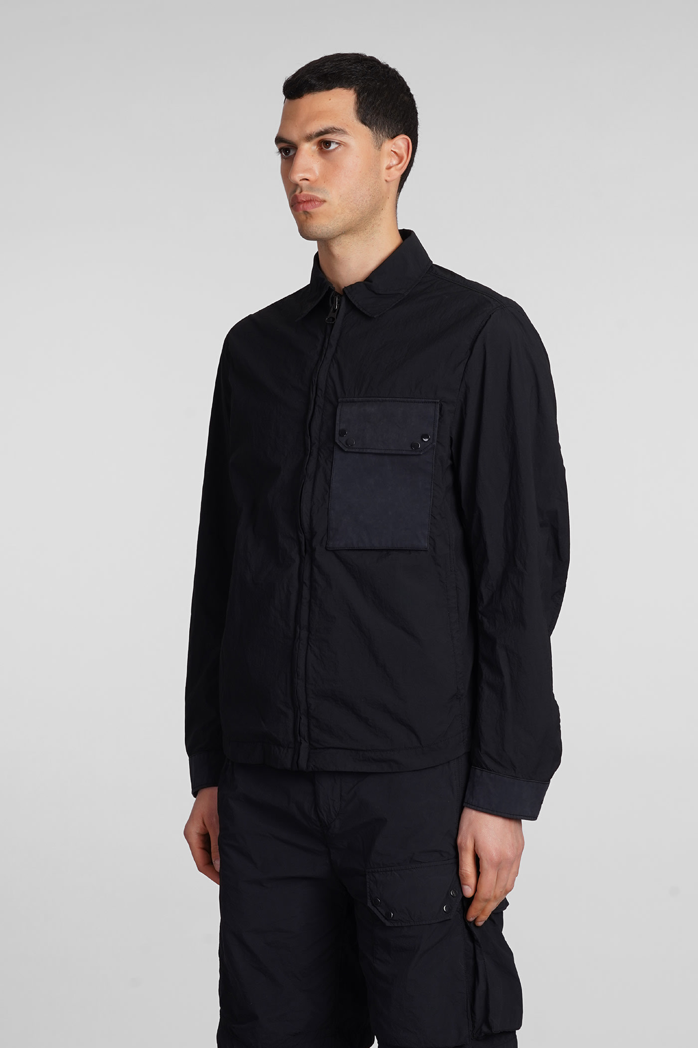 Shop Ten C Casual Jacket In Black Polyamide