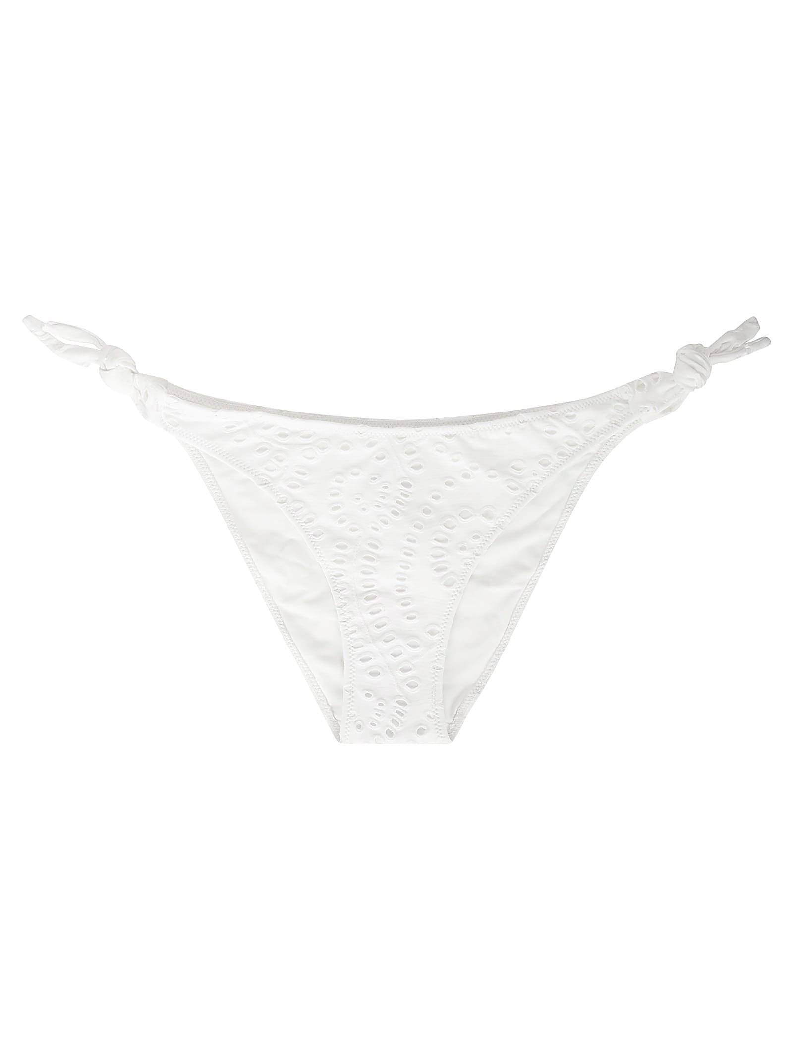 Mc2 Saint Barth Yali Eyelet-detail Lace-up Swim Briefs In White