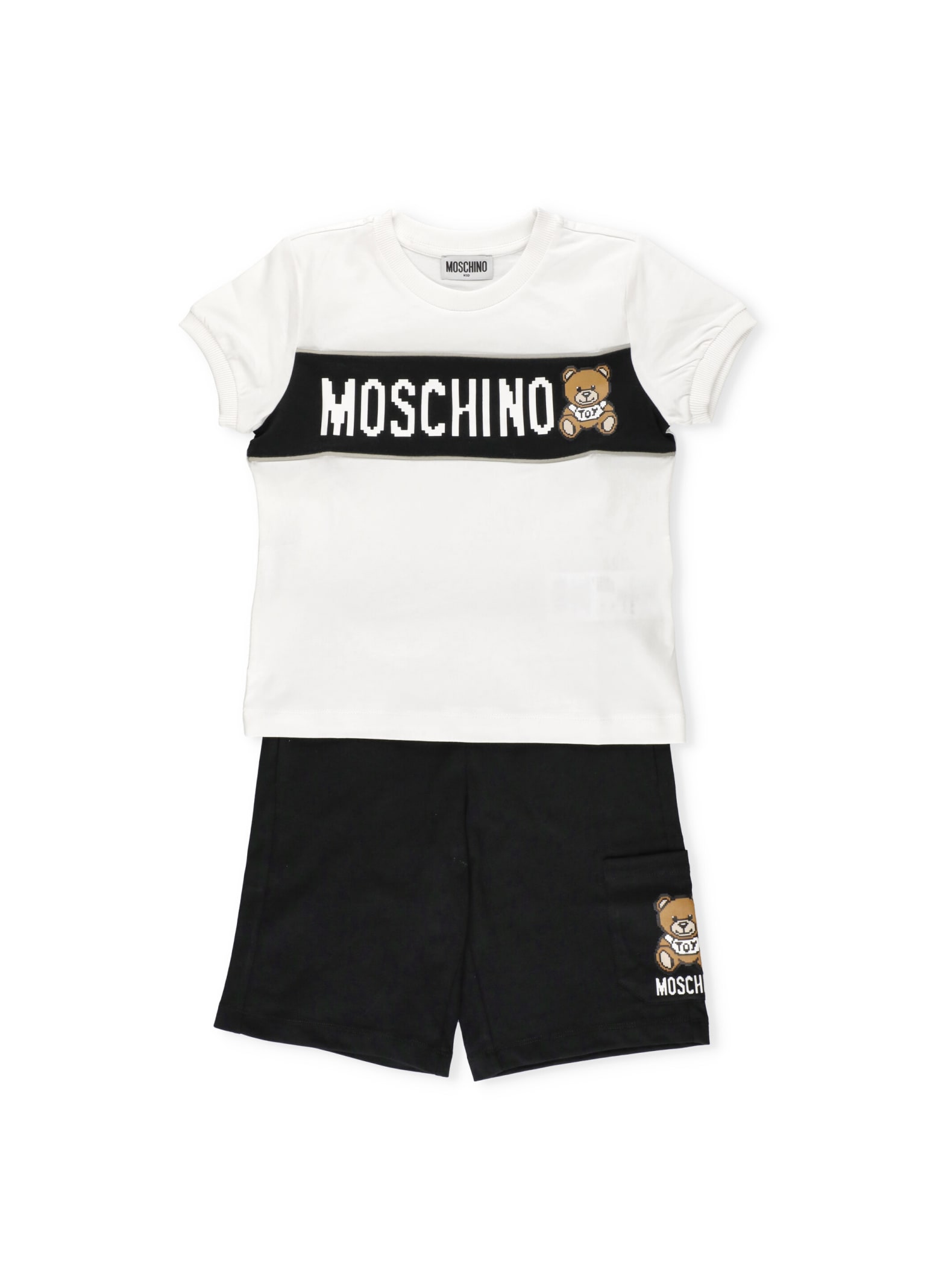 Moschino Two Pieces T-shirt And Bermuda Short Set