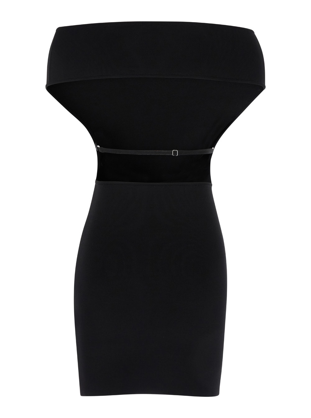 Shop Jacquemus Black Mini Dress La Robe Cubista In Viscose Woman