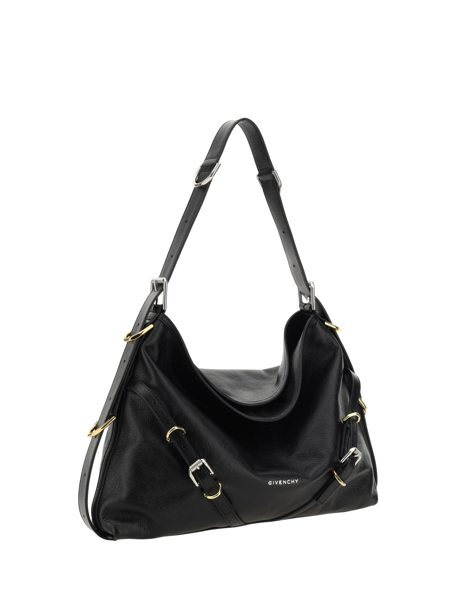 Shop Givenchy Voyou Shoulder Bag In Nero