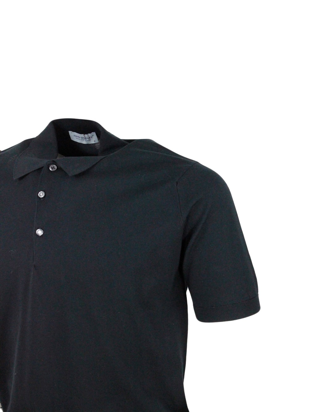 Shop John Smedley Polo Shirt In Black