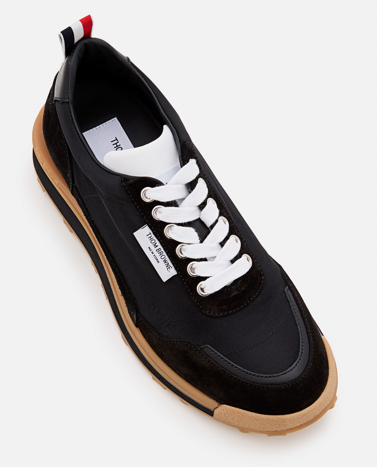 Shop Thom Browne Alumni Trainer In Tech Nylon In Black