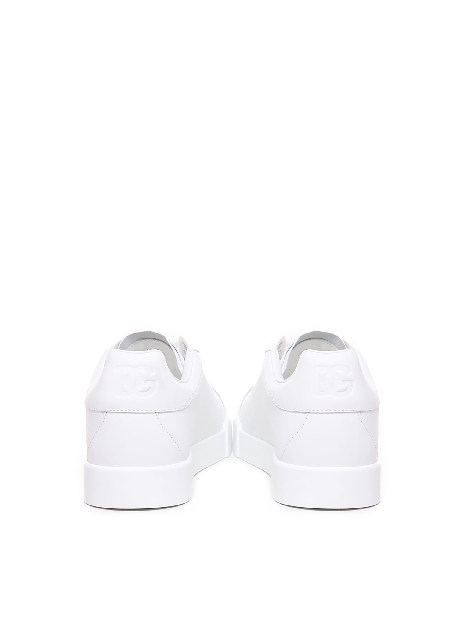 Shop Dolce & Gabbana Portofino Sneakers In Calfskin In White